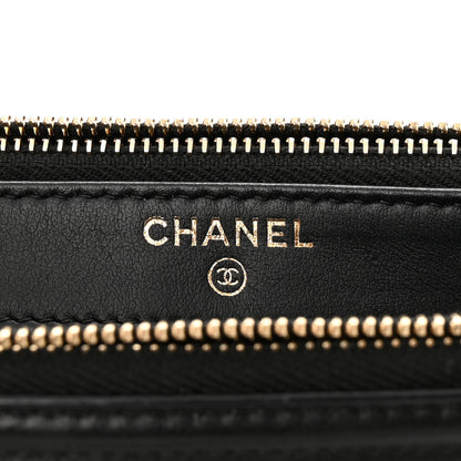 Chanel Caviar Quilted CC Filigree Clutch With Chain Black 6 of 14