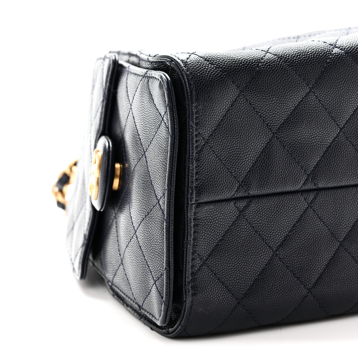 Chanel Caviar Quilted Small Chanel 25 Handbag Dark Navy 9 of 10