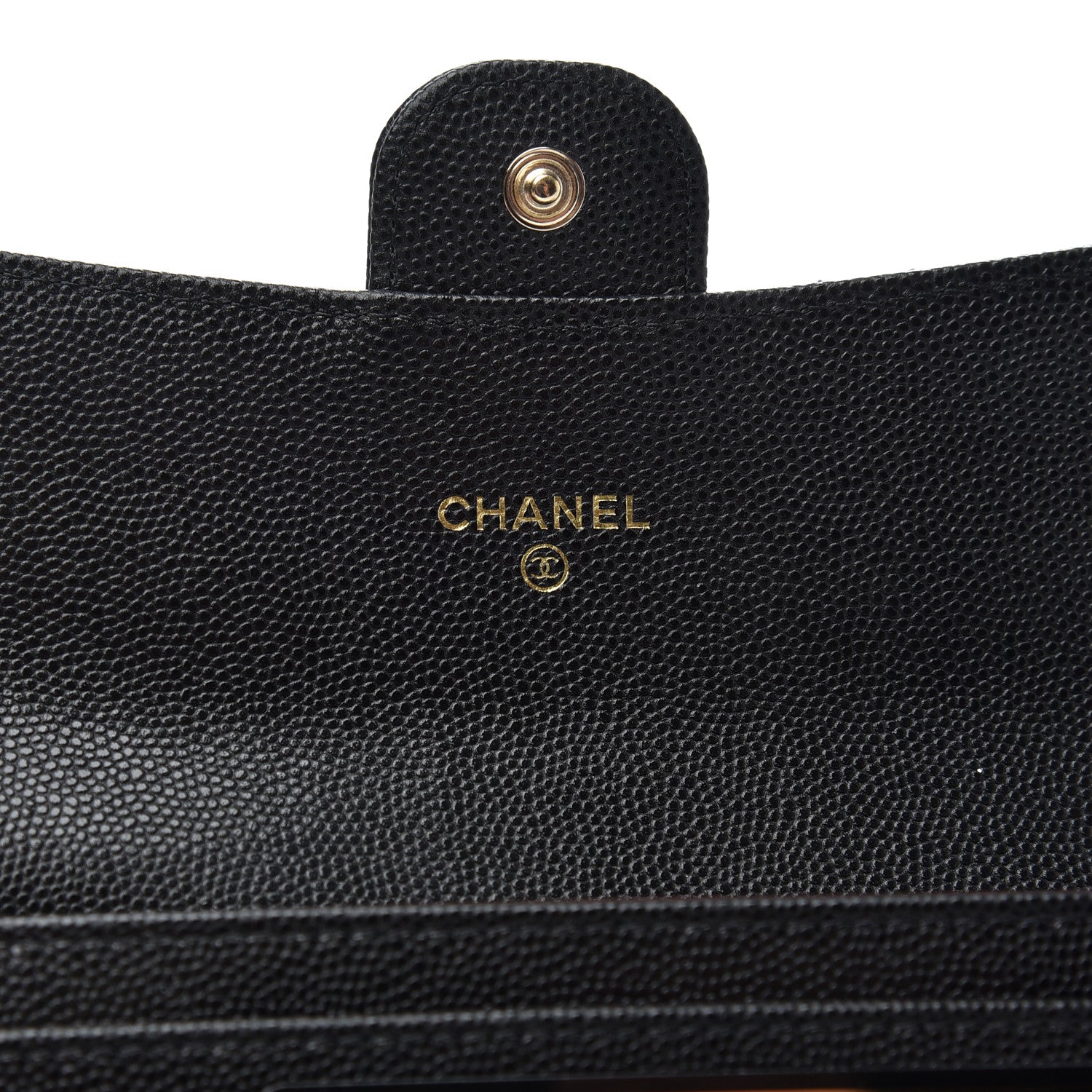 Chanel Caviar Quilted Medium Gusset Flap Wallet Black 6 of 9