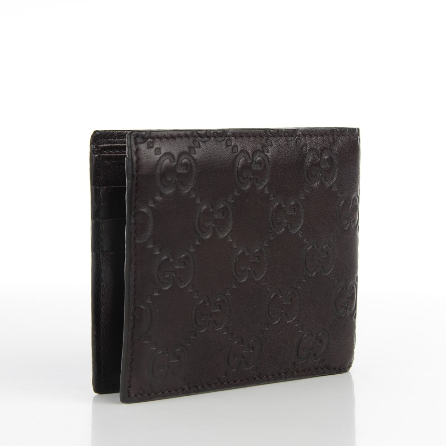 Guccissima Avel Bi-Fold Wallet Chocolate