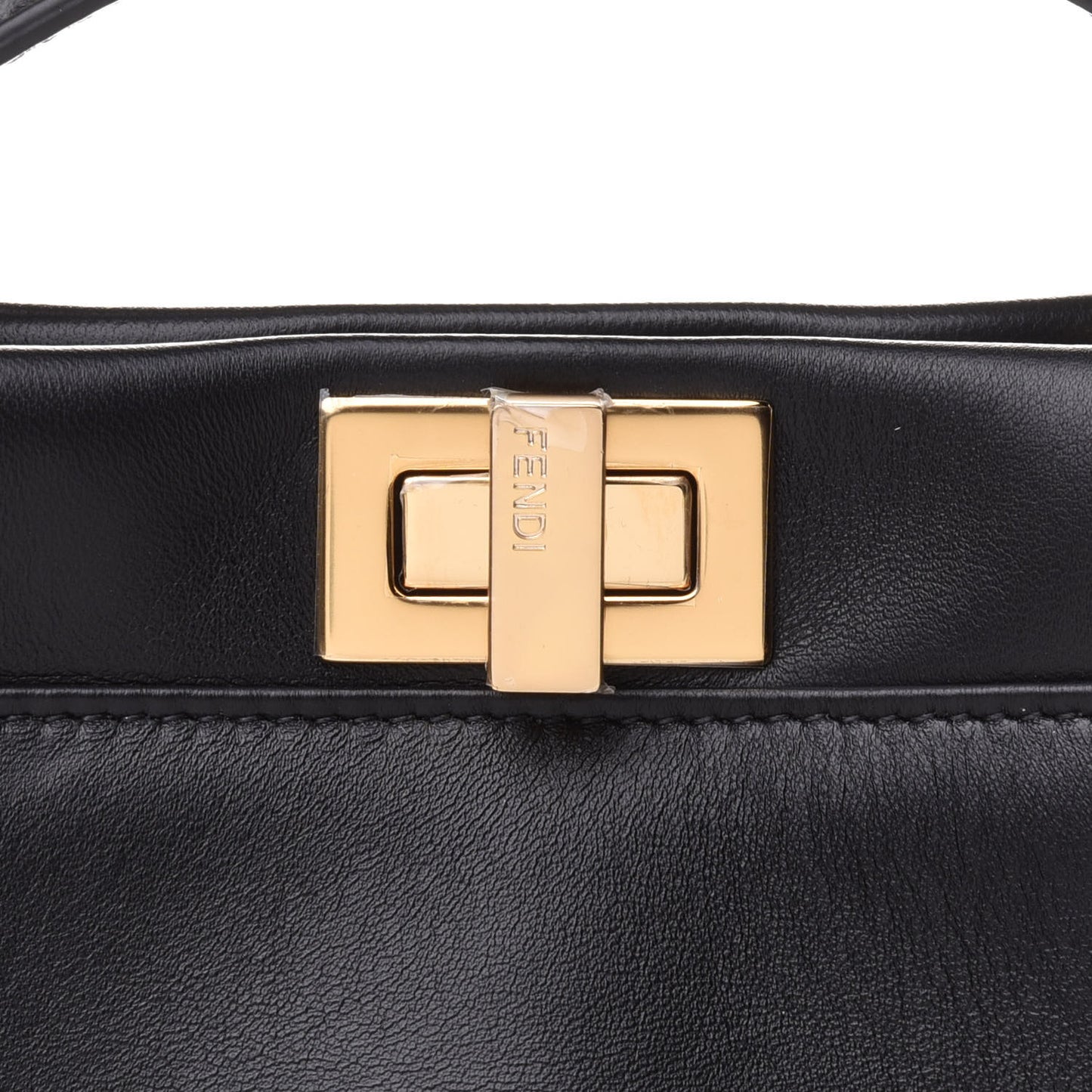 Nappa Stacked Bar Mini Peekaboo Iconic Satchel Black