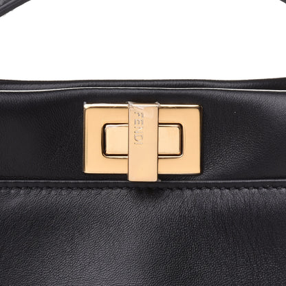 Fendi Nappa Stacked Bar Mini Peekaboo Iconic Satchel Black 7 of 9