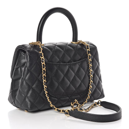 Chanel Caviar Quilted Mini Coco Handle Flap Black 3 of 10