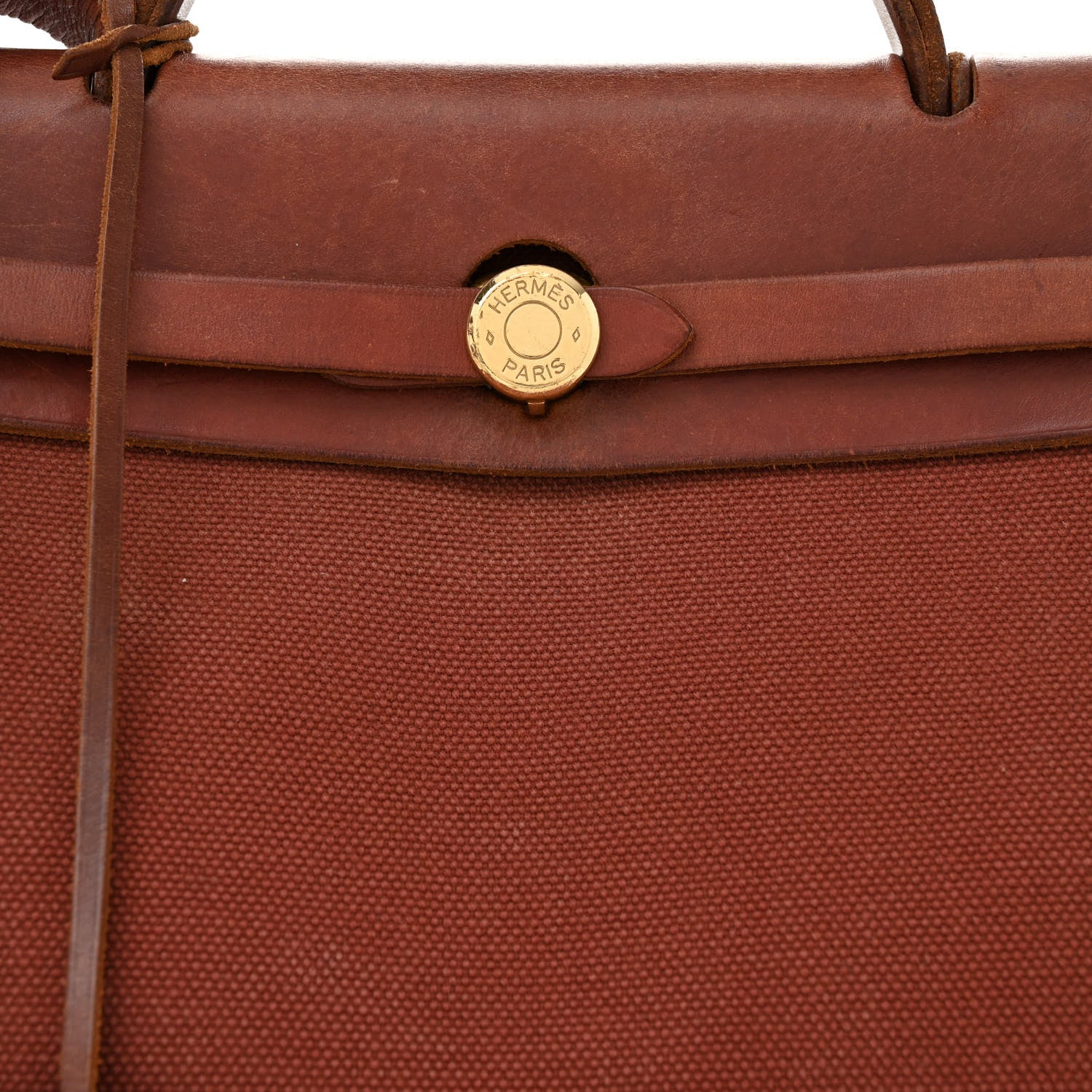 Hermes Toile Vache Calfskin Herbag 30 PM Havane 9 of 18