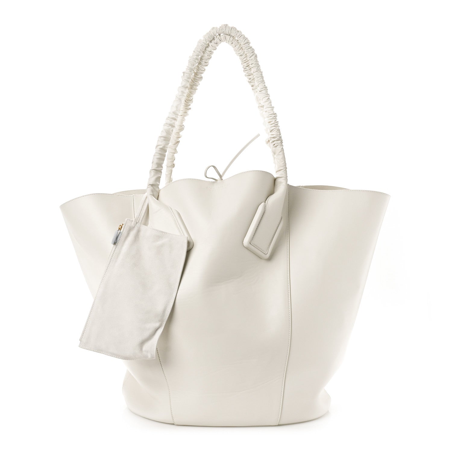 Bottega Veneta French Calfskin Large Basket Tote White 1 of 9
