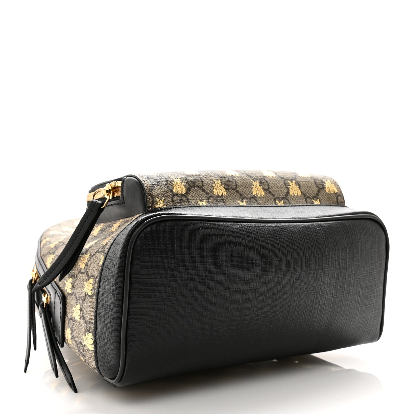 GG Supreme Monogram Bees Print Small Day Backpack Beige Oro Black