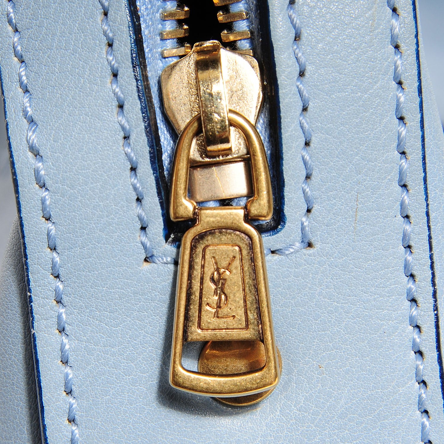 Saint Laurent Calfskin Large Muse Light Blue 8 of 9