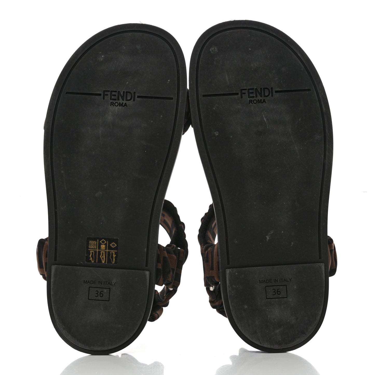 Satin FF Ruched Sandals 36 Tobacco Black