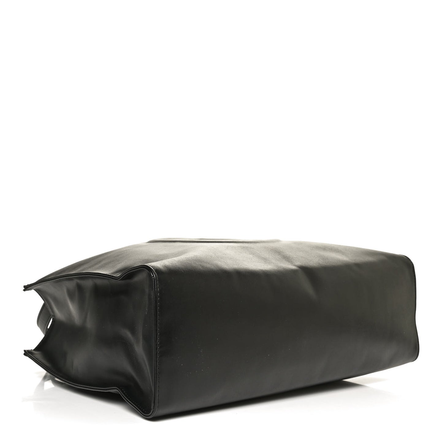 Vegan Leather Medium Shopping Bag Black