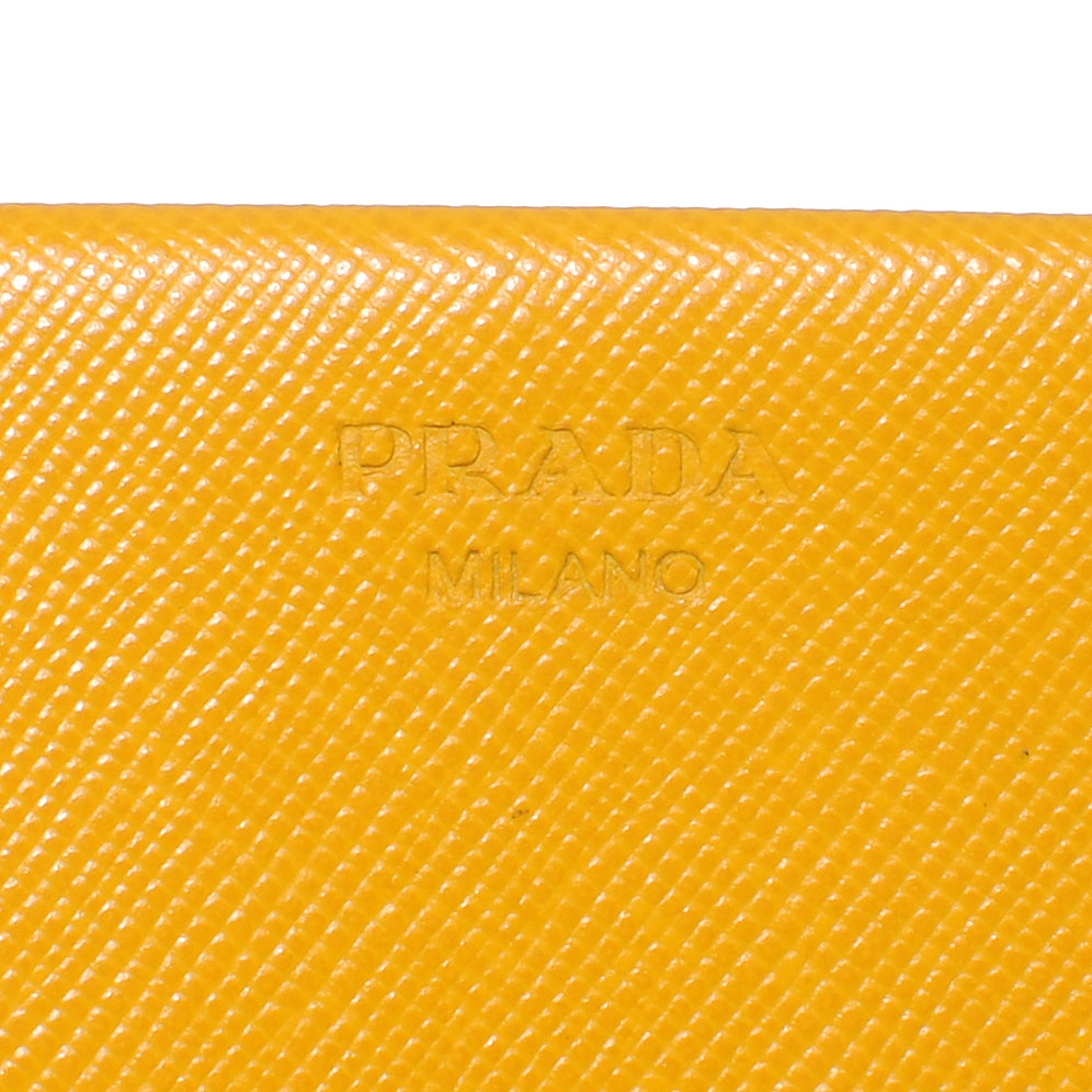Prada Saffiano Metal Clutch Mimosa 6 of 7