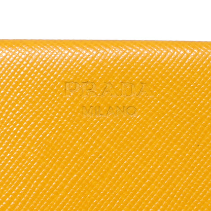 Prada Saffiano Metal Clutch Mimosa 6 of 7
