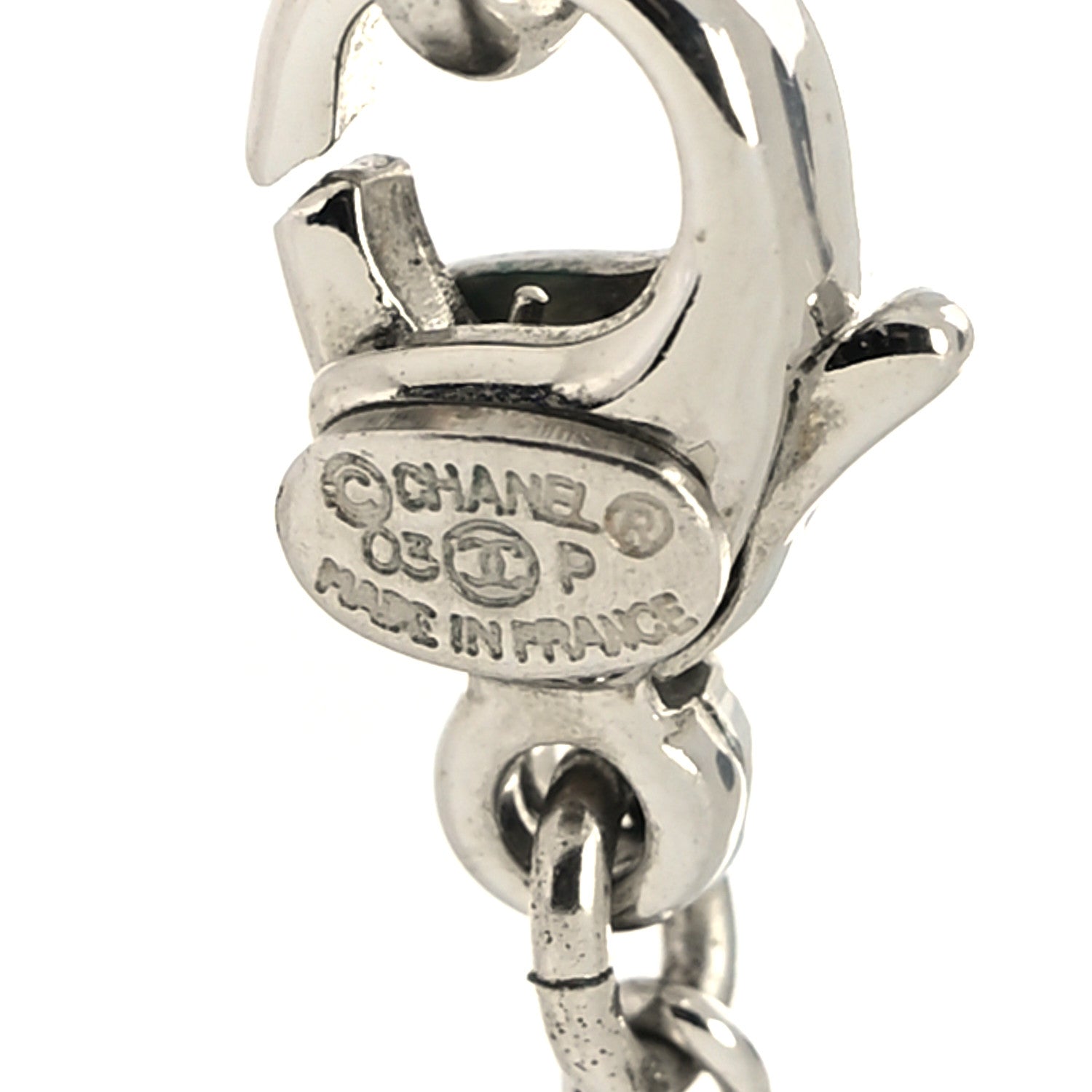 Chanel Metal CC Necklace Silver 5 of 5