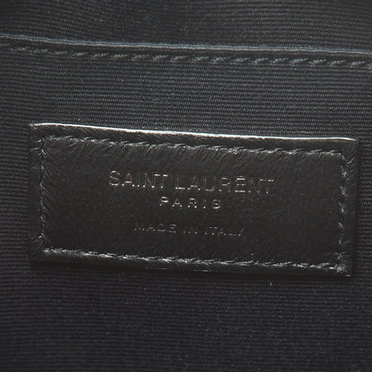 Saint Laurent Calfskin Matelasse Monogram Lou Camera Bag Black 6 of 10