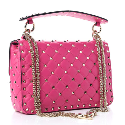Valentino Garavani Nappa Medium Rockstud Spike Shoulder Bag Pink Orchid 3 of 9