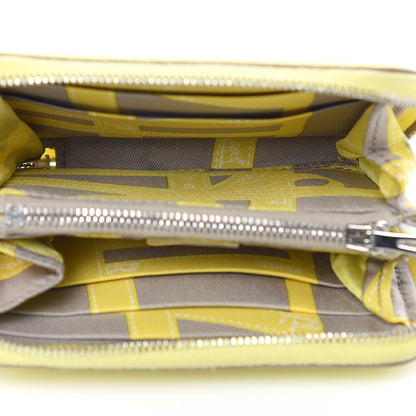 Hermes Epsom Silk'in Compact Wallet Soufre 5 of 10