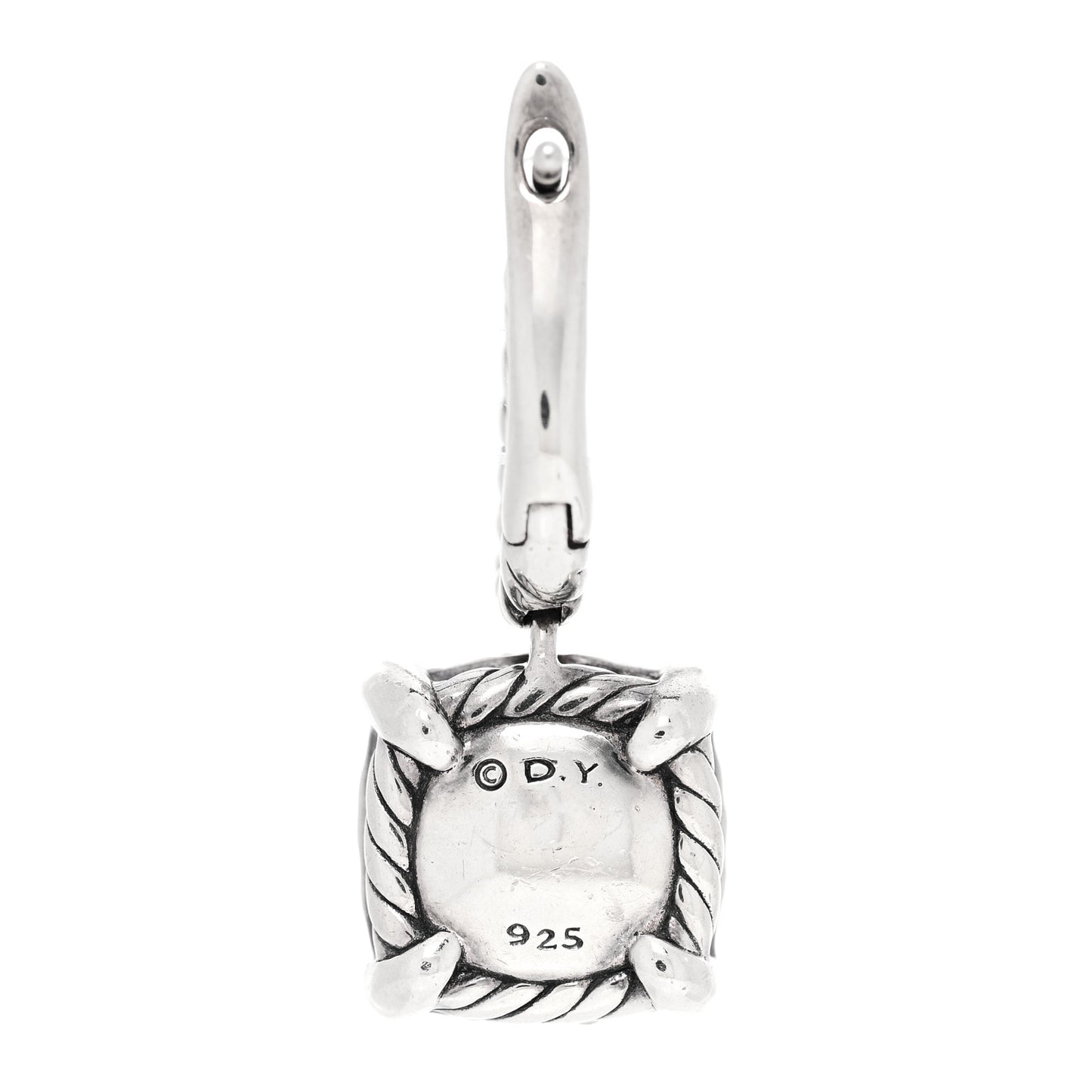 Sterling Silver Diamond 10mm Chatelaine Drop Earrings