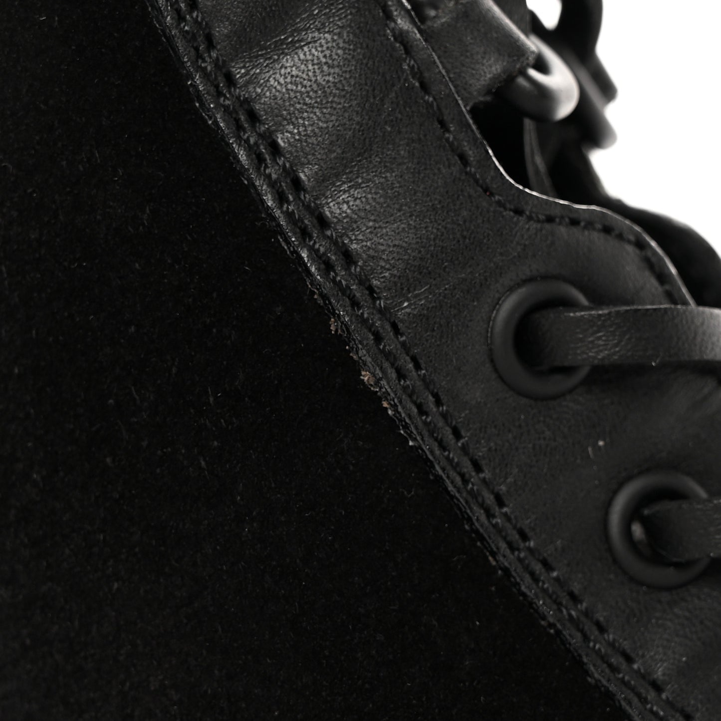 Suede Calfskin Monogram Laureate Platform Desert Boots 36 Black