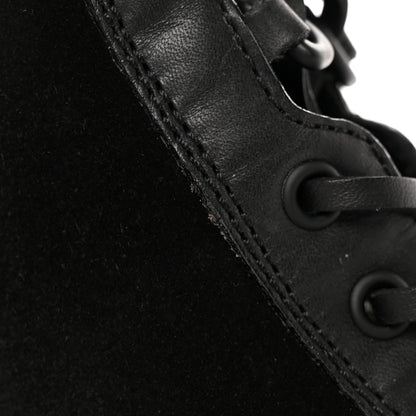 Louis Vuitton Suede Calfskin Monogram Laureate Platform Desert Boots 36 Black 12 of 15