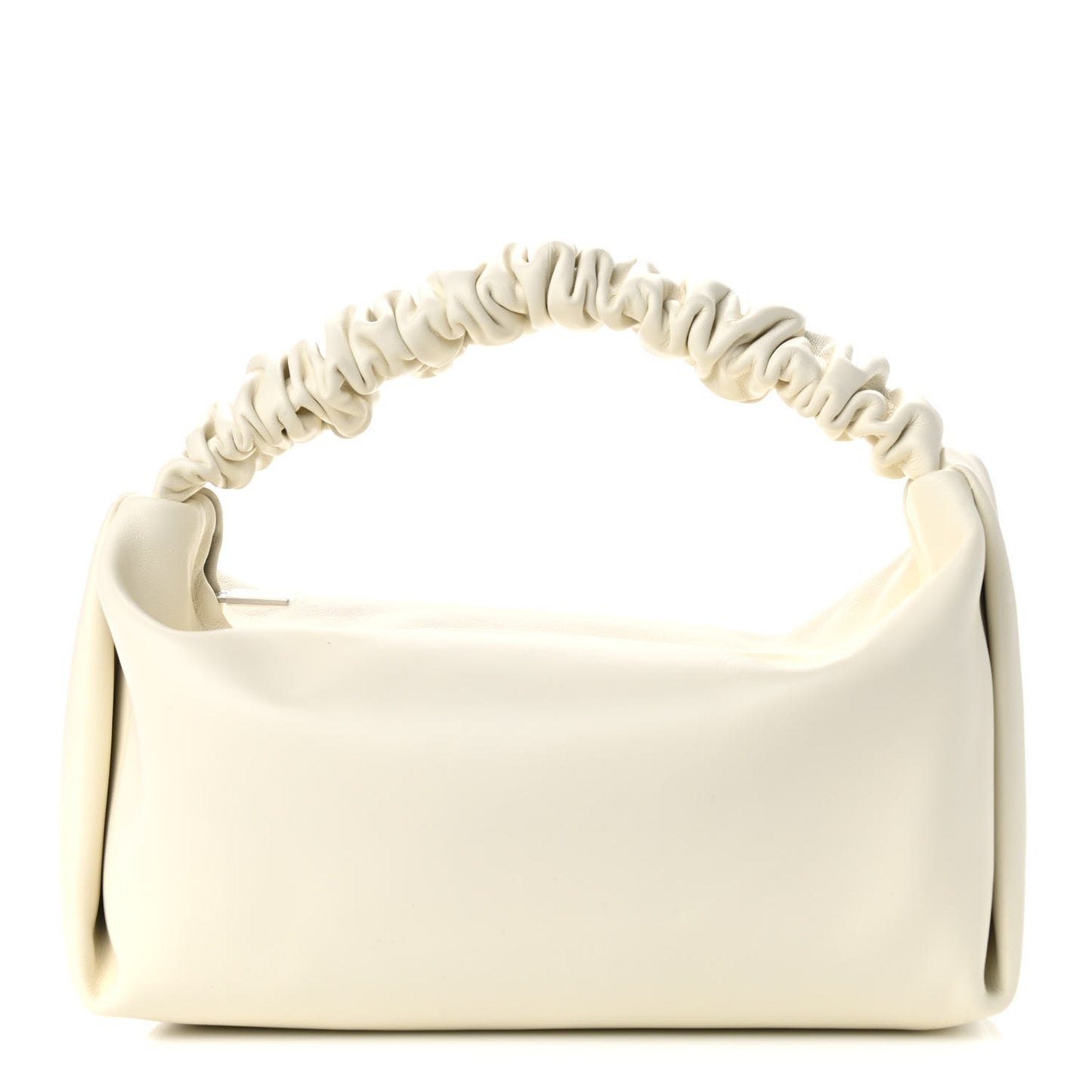 Lambskin Mini Scrunchie Bag White