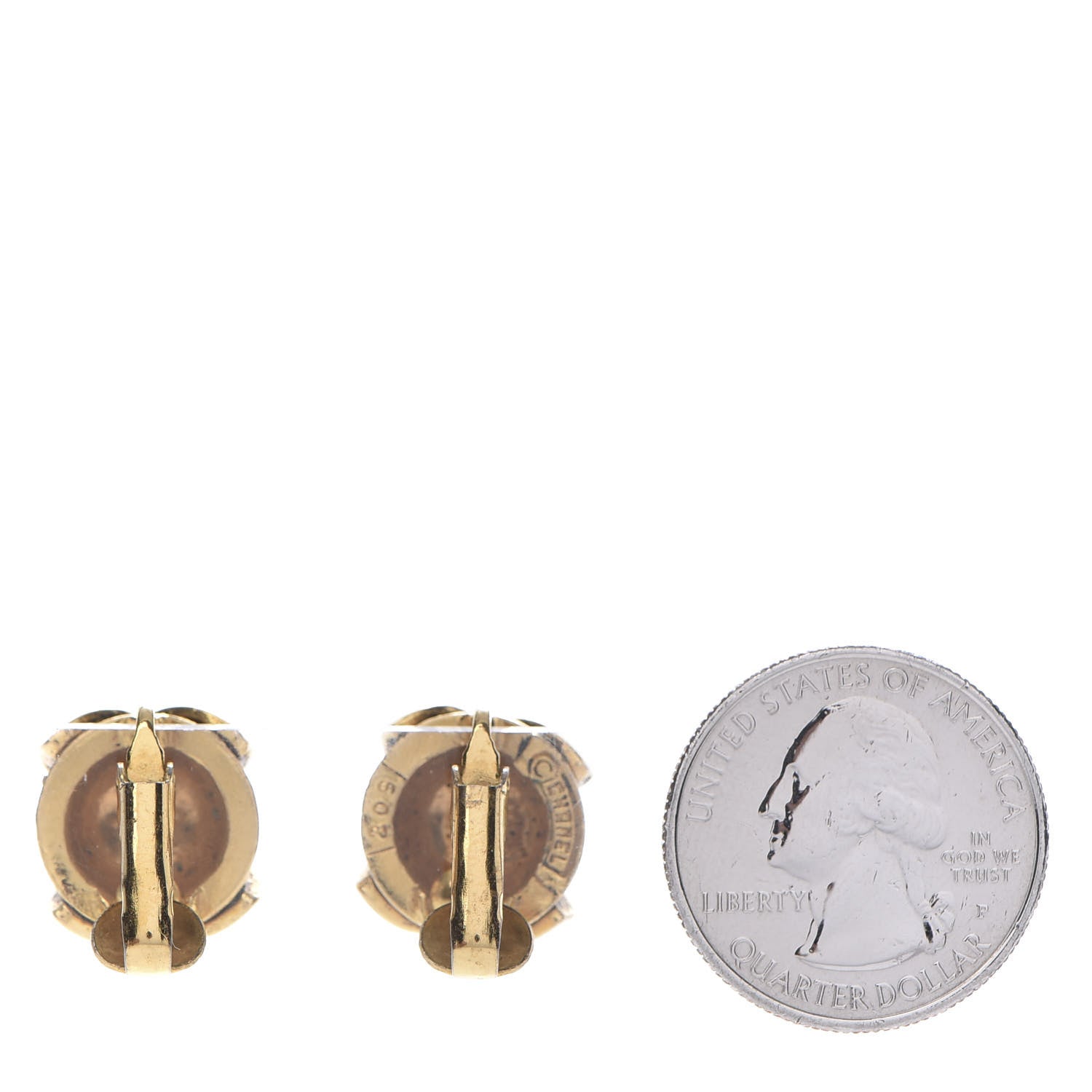 Chanel CC Clip On Earrings Gold 2 of 4