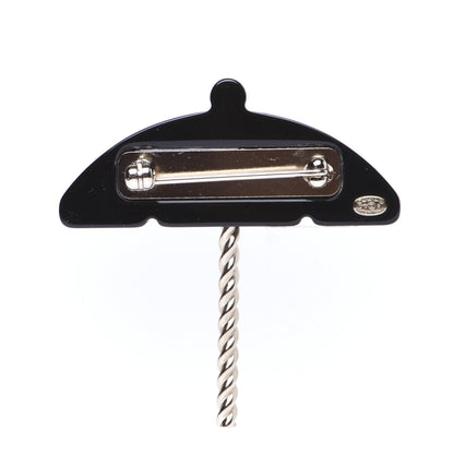 Chanel Resin Pearl Umbrella Brooch Gold Red White 4 of 8