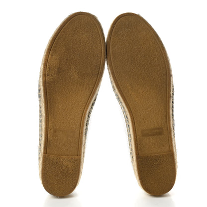 Saint Laurent Metallic Lambskin Monogram Espadrilles 40 Argento 5 of 8