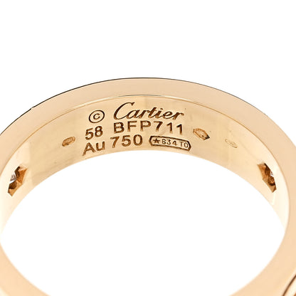 Cartier 18K Yellow Gold 3 Diamond 5.5mm LOVE Ring 58 8.5 4 of 5