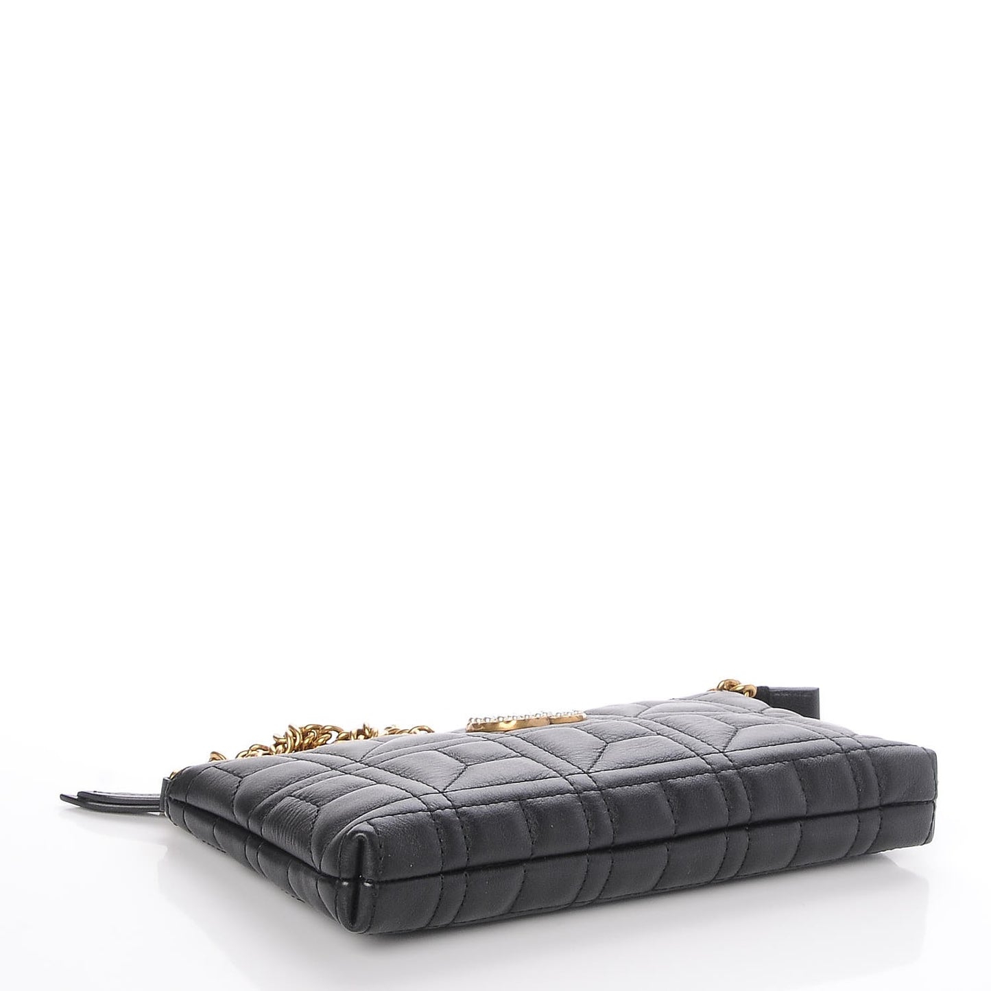 Calfskin Matelasse Mini Pearly GG Marmont Chain Bag Black
