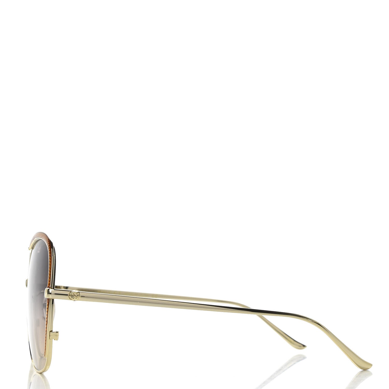 Gucci Acetate Oversize Square Frame GG0400S Sunglasses Gold 3 of 8