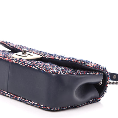 Chanel Tweed Quilted Medium Single Flap Blue Multicolor 11 of 12