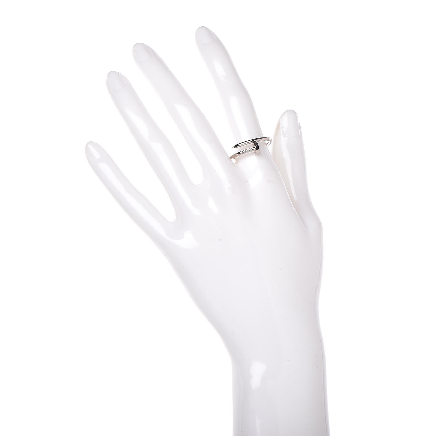 Cartier 18K White Gold Small Juste Un Clou Ring 56 7.5 2 of 6