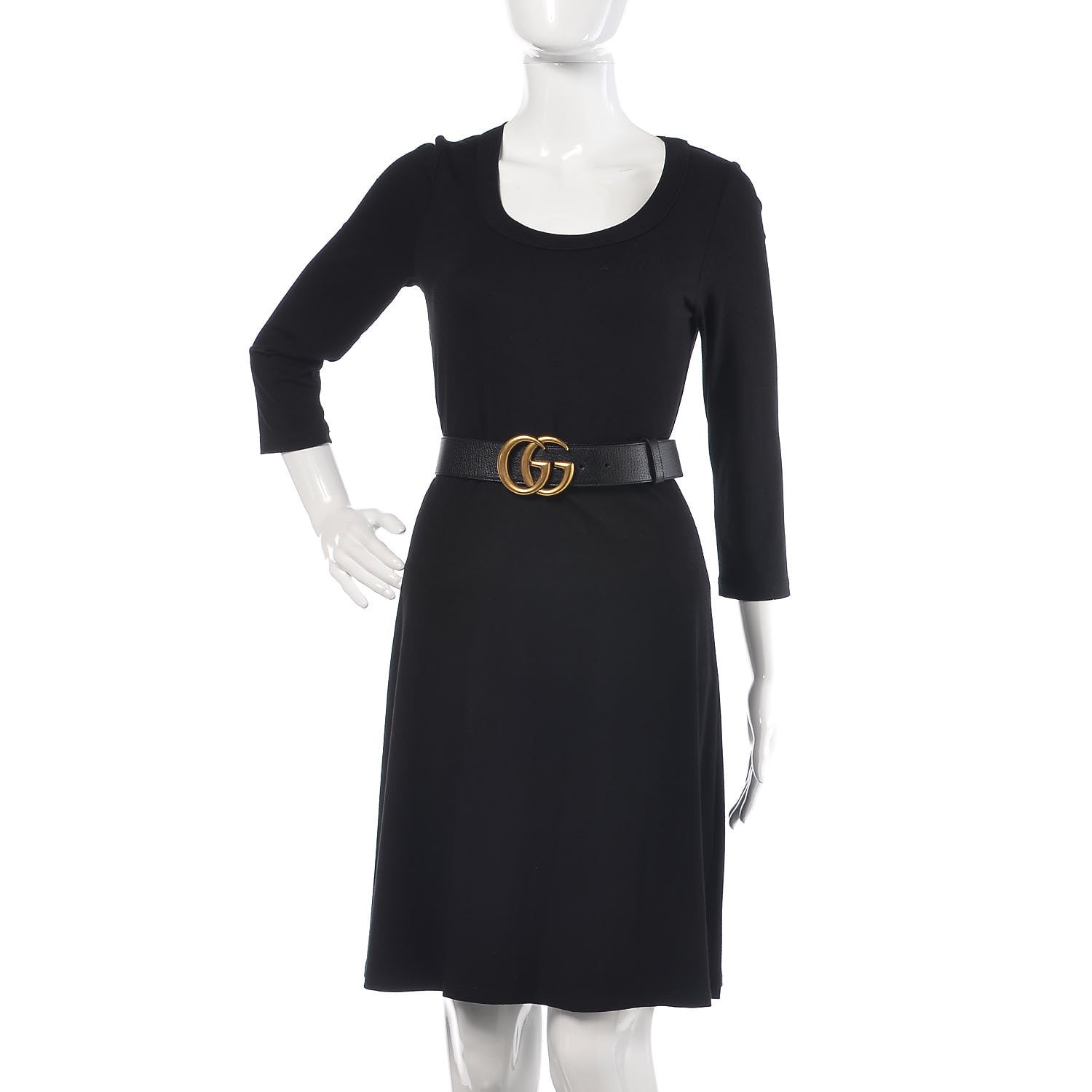 Gucci Textured Calfskin Double G 40mm Belt 95 38 Black 3 of 7