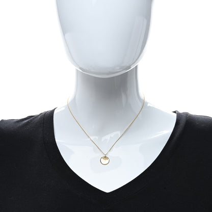 Tiffany 18K Yellow Gold Notes Letter S Disc Charm Pendant Necklace 3 of 5