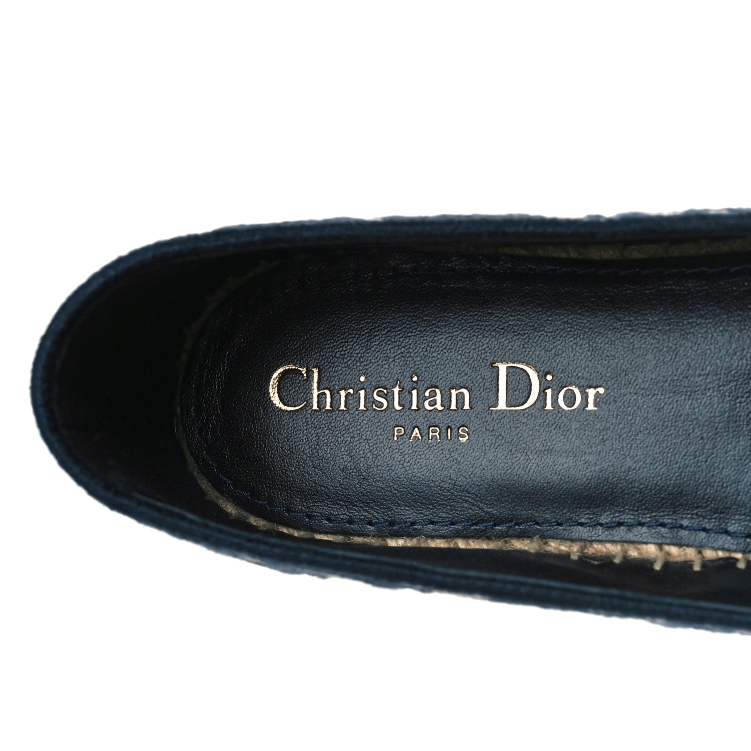 Christian Dior Oblique Embroidered Granville 15mm Espadrilles 40.5 Deep Blue 8 of 9