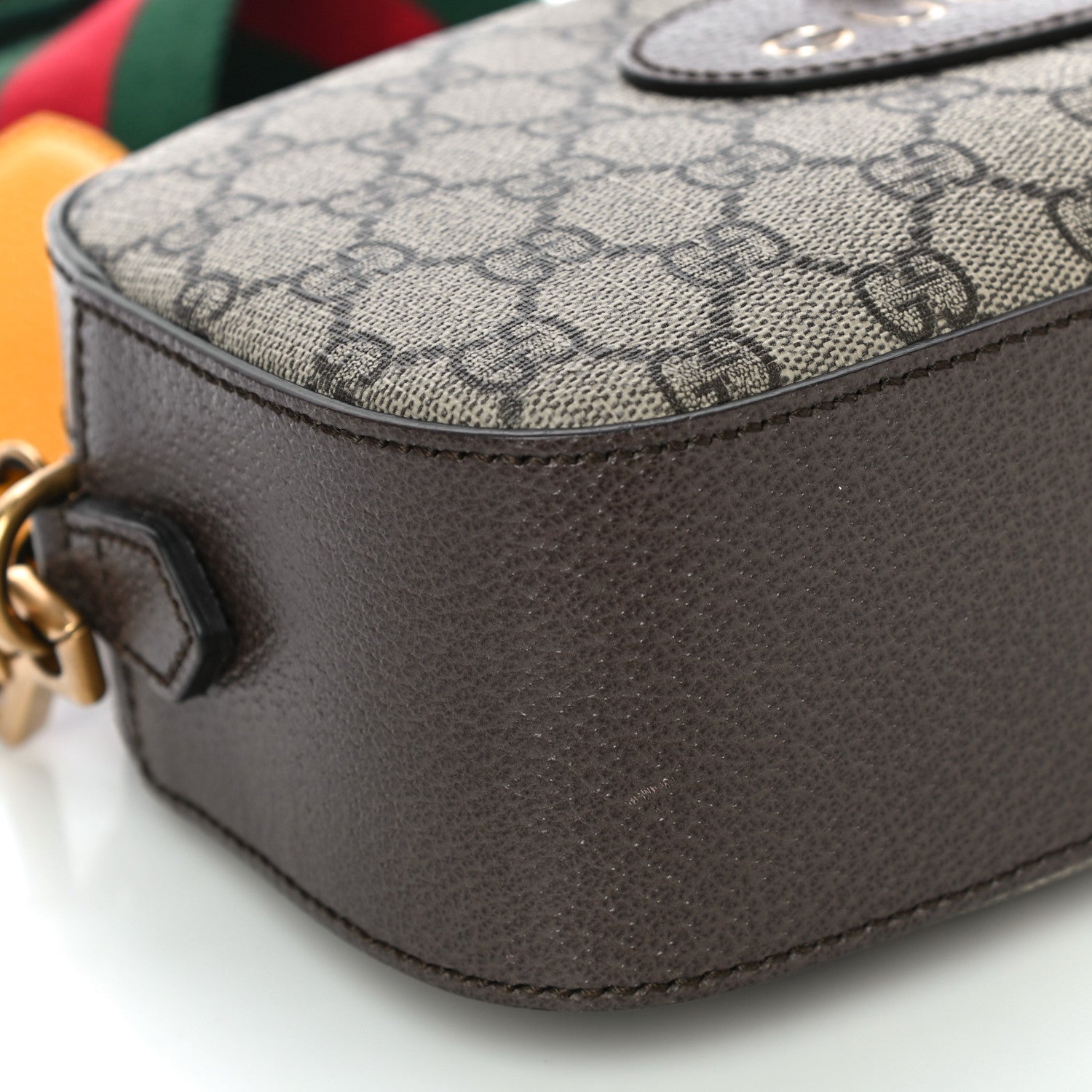 Gucci GG Supreme Monogram Web Neo Vintage Shoulder Bag Beige New Acero Crop 9 of 21