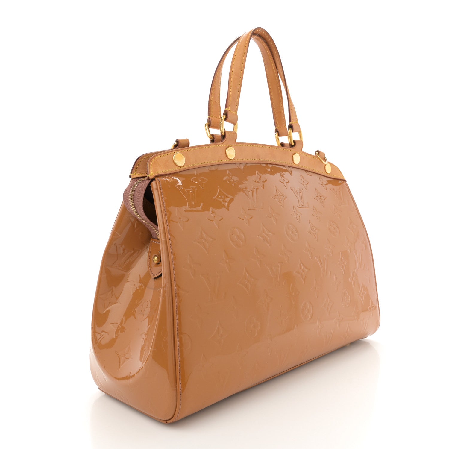 Louis Vuitton Vernis Brea MM Rose Velours 3 of 12