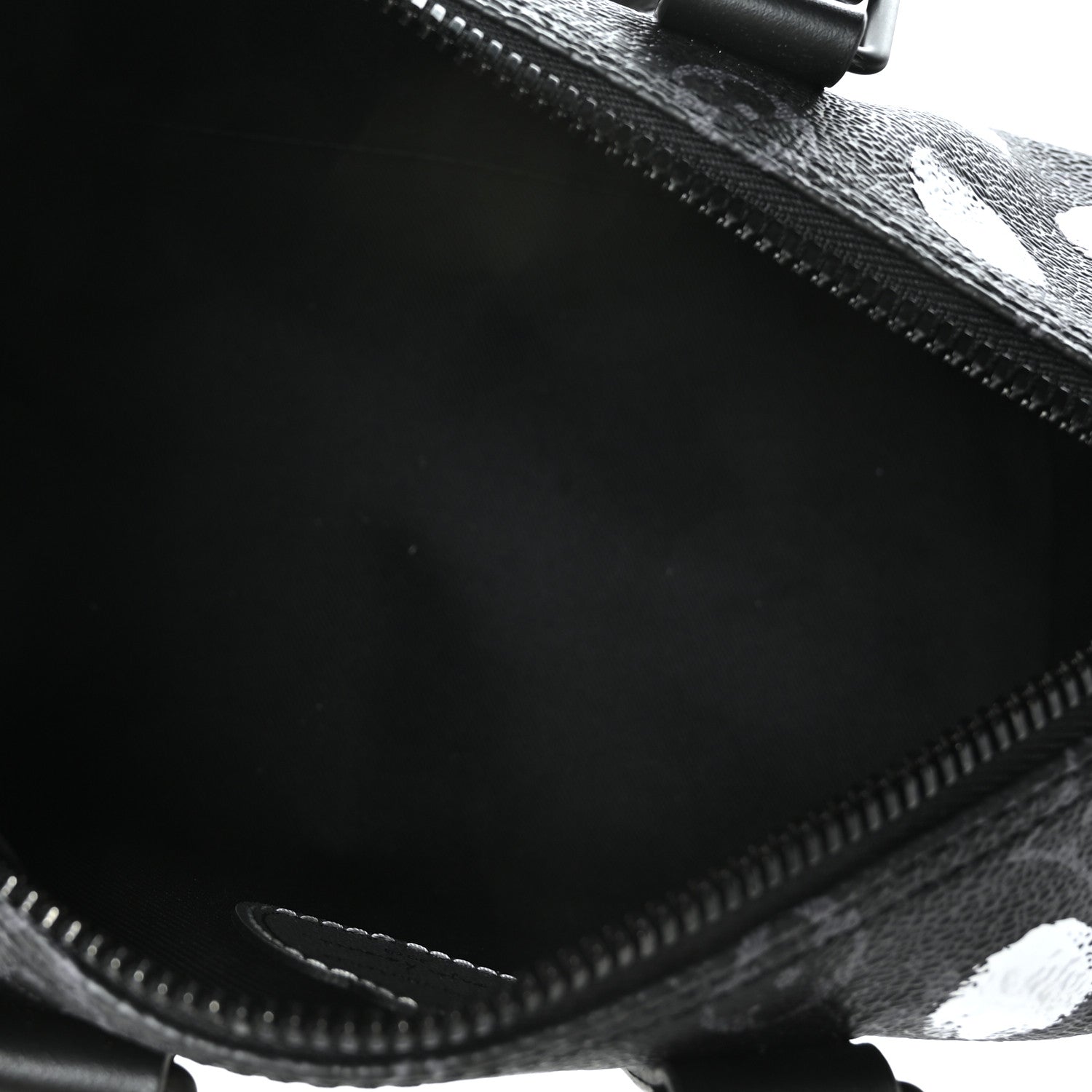 Louis Vuitton LV X YK Monogram Eclipse Keepall Bandouliere 25 Black Silver 5 of 8