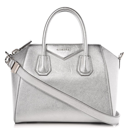 Givenchy Metallic Sugar Goatskin Small Antigona Silver 1 of 9