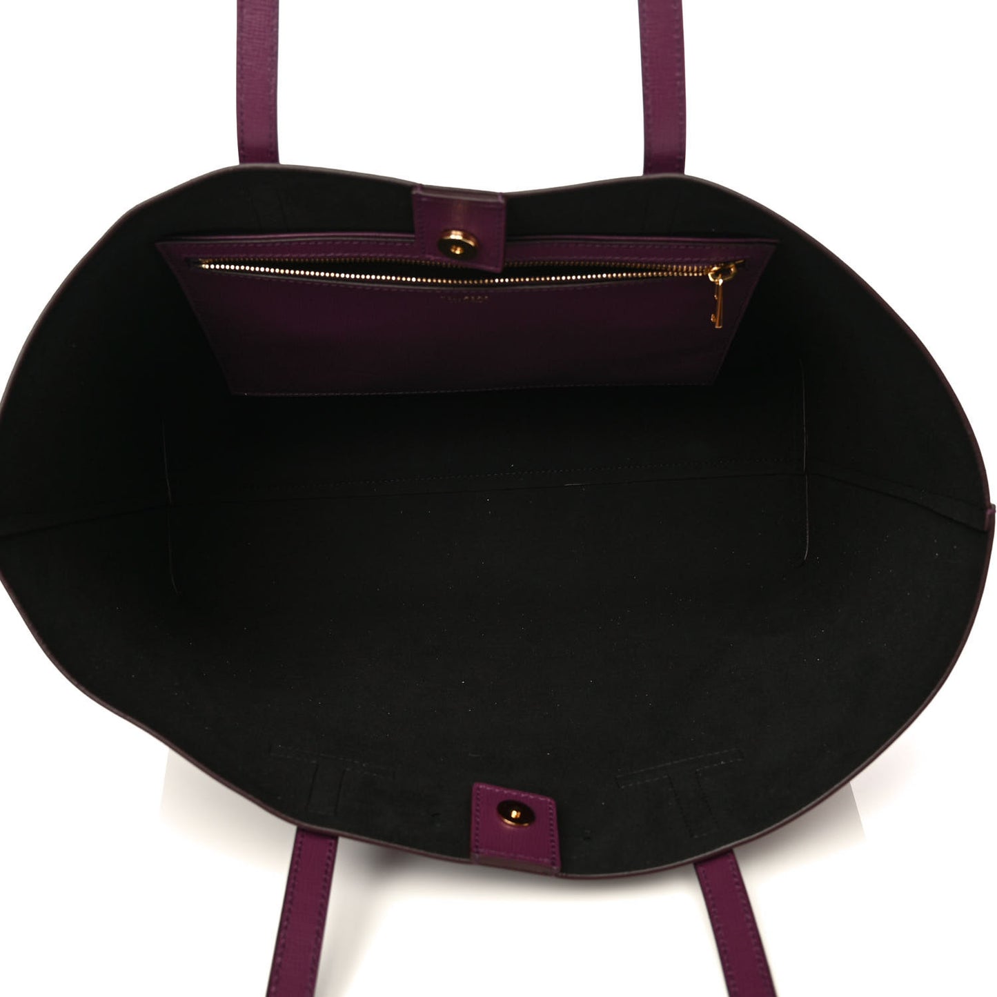 Grained Calfskin Small T Tote Bordeaux