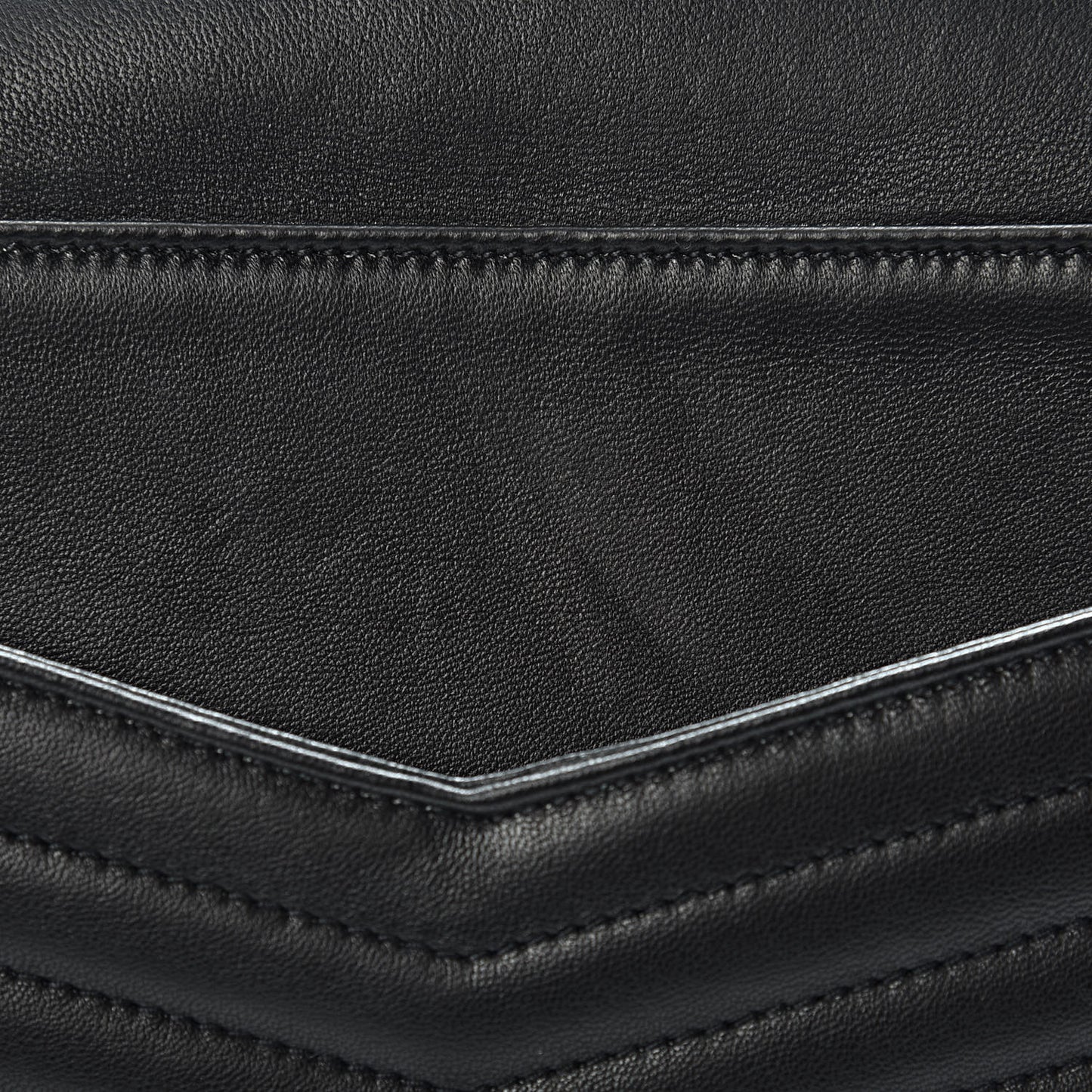 Lambskin Matelasse Chevron Monogram Medium Sulpice Bag Black