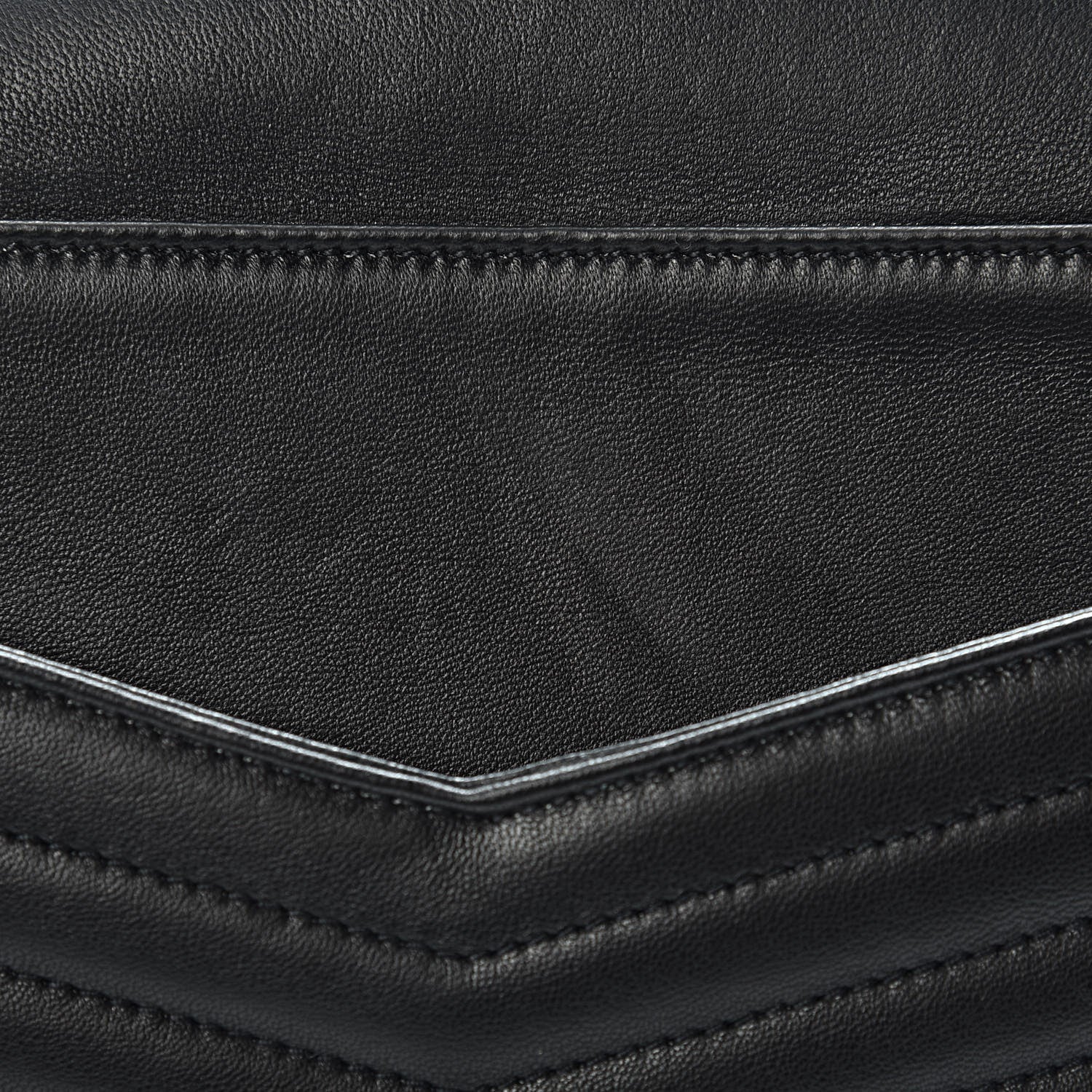 Saint Laurent Lambskin Matelasse Chevron Monogram Medium Sulpice Bag Black 8 of 18