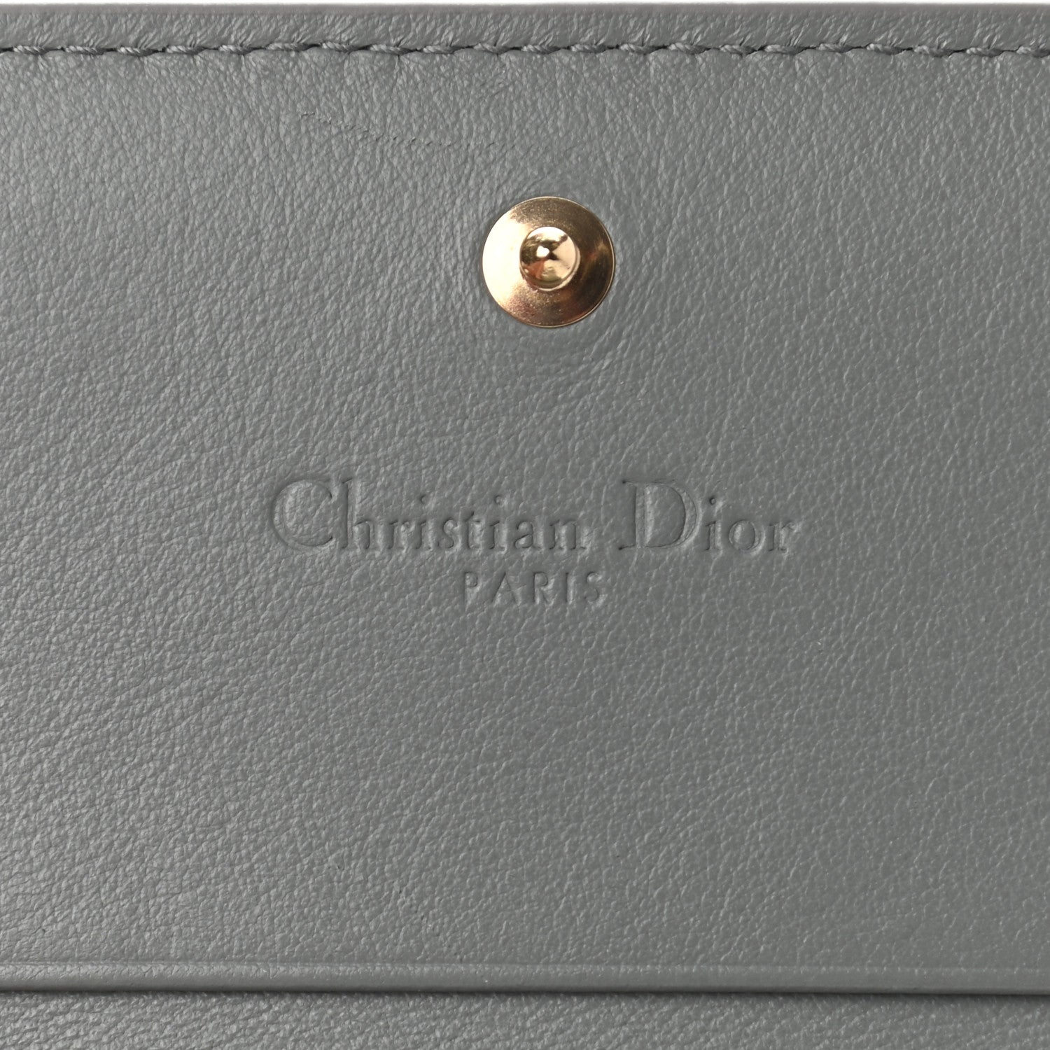 Christian Dior Patent Cannage Mini Lady Dior Wallet Gray Stone 5 of 7