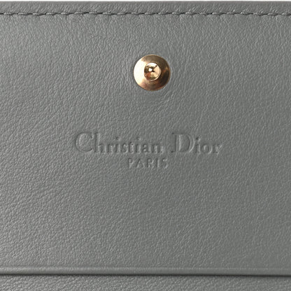 Christian Dior Patent Cannage Mini Lady Dior Wallet Gray Stone 5 of 7