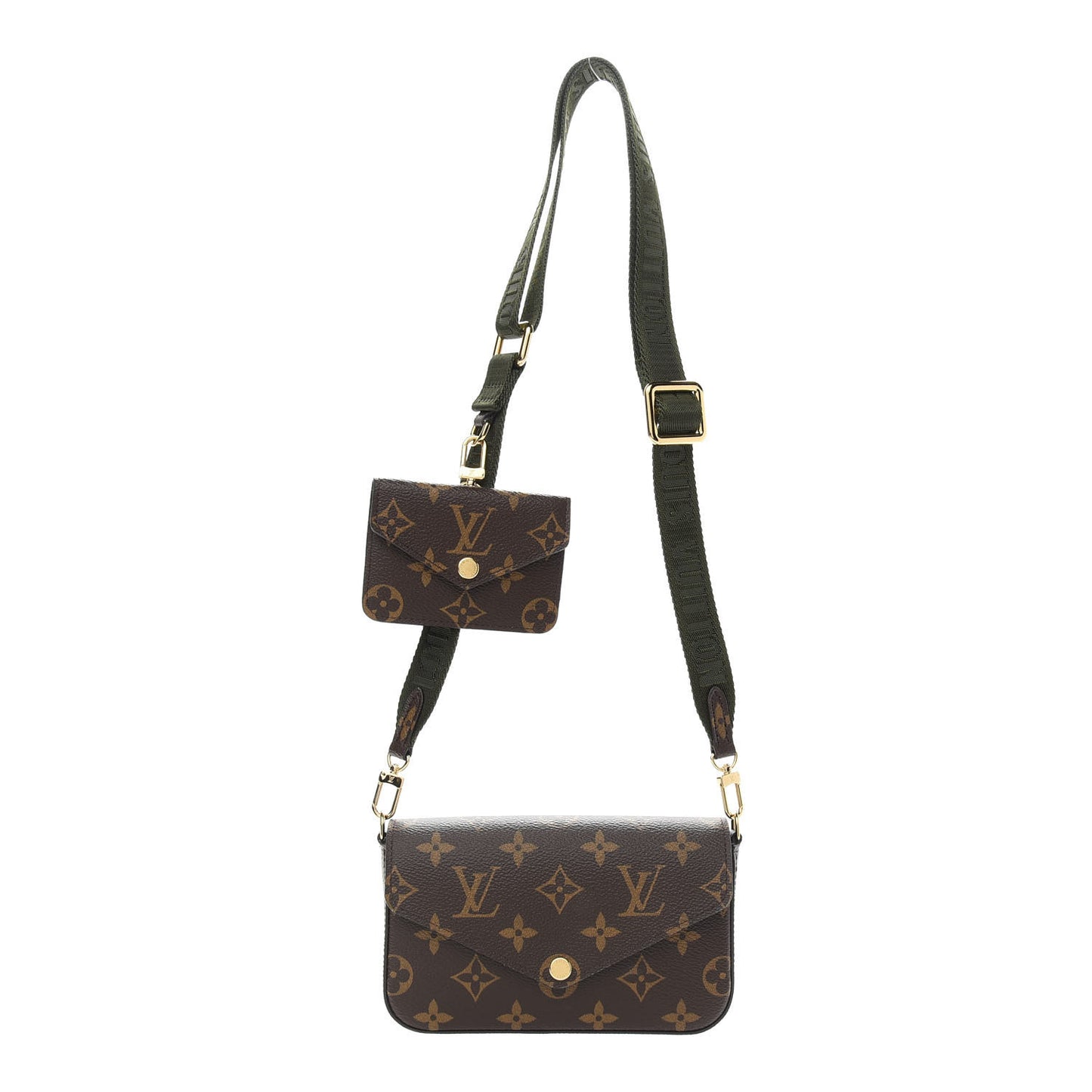 Monogram Felicie Strap & Go Kaki