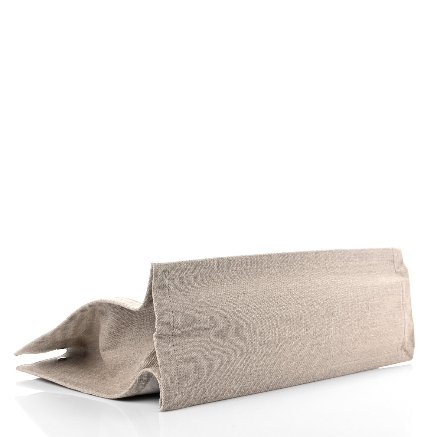Linen Calfskin Rive Gauche Tote Optic White