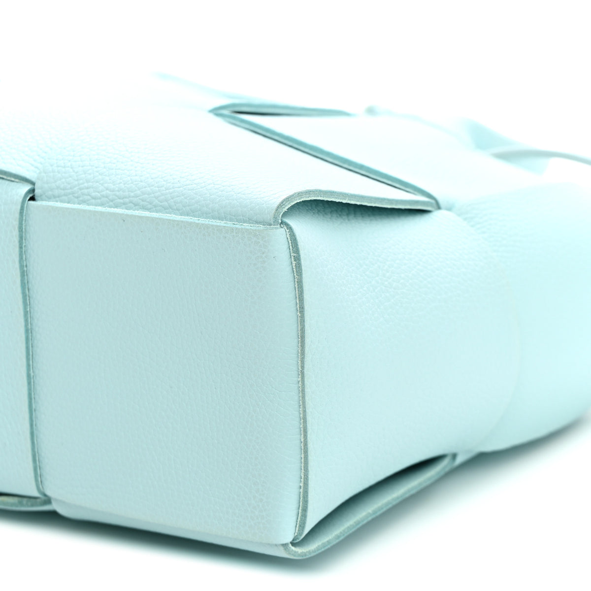 Grained Calfskin Maxi Intrecciato Mini Arco Tote Pale Blue
