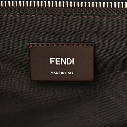 Fendi Canvas Logo Embroidered Duffle Bag Grezzo Cuoio 6 of 18