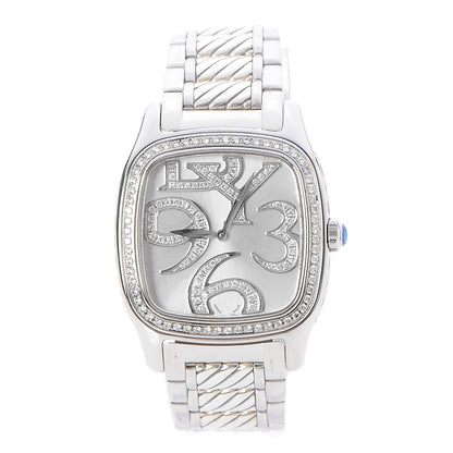 David Yurman Stainless Steel Diamond Bezel Dial 32mm Thoroughbred Quartz Watch 1 of 9