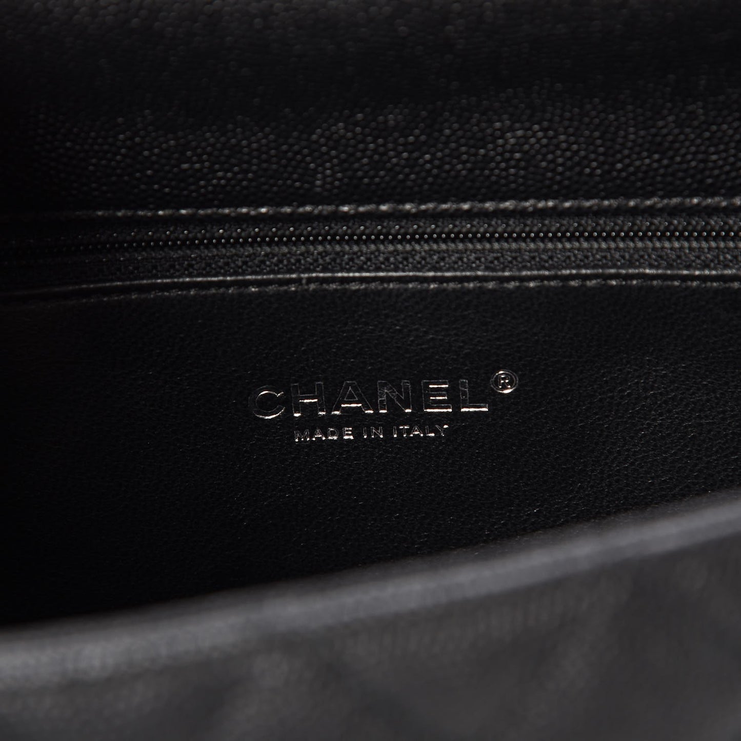 Caviar Lizard Quilted Small Coco Handle Flap Black