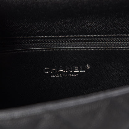 Chanel Caviar Lizard Quilted Small Coco Handle Flap Black 7 of 9